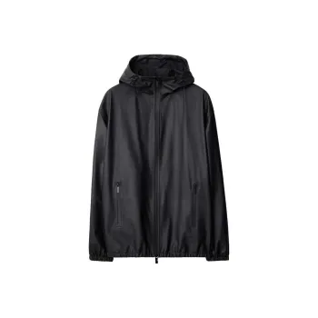 Burberry Hooded Leather Jacket