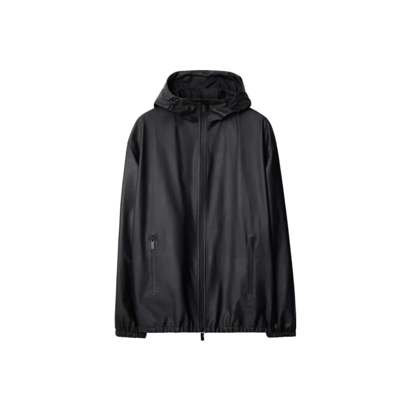 Burberry Hooded Leather Jacket-0