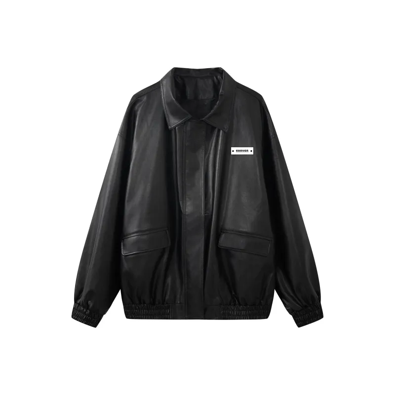 EOOVEN Leather Jackets Unisex-4