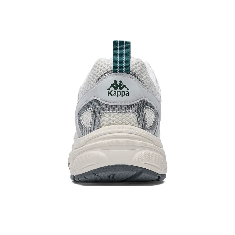 Kappa Anti-Slip Wear-Resistant Low-Top Chunky Sneakers Unisex White Gray-4