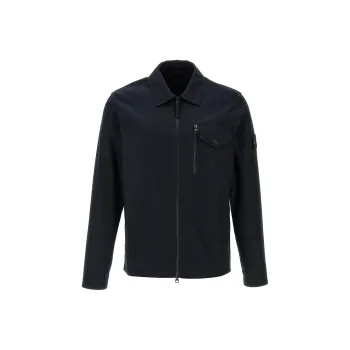 STONE ISLAND Ghost Logo Patch Zip Up Overshirt