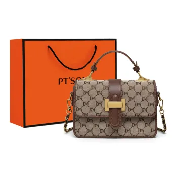 PT'SON Fabric, Synthetic Leather Shoulder Bag, Crossbody Bag, Handbag Regular Women's Coffee