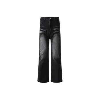 HOKLV Jeans Unisex Black