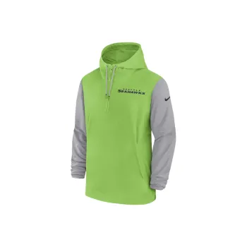 Nike Seattle Seahawks Sideline Pre Game Player Men's Nike Nfl 1/2 Zip Hooded Jacket