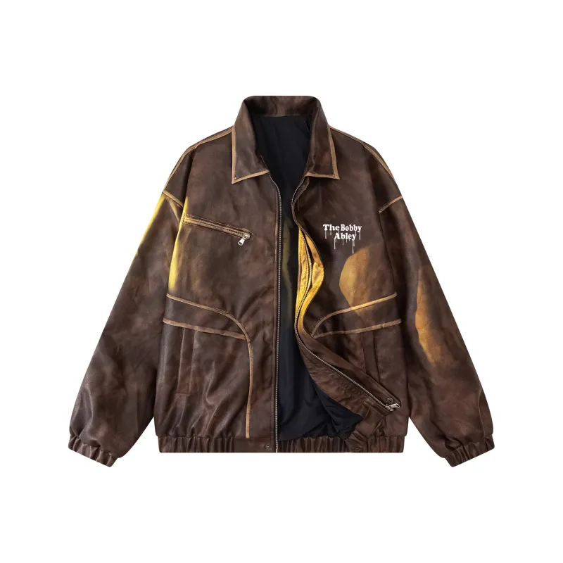BOBBY ABLEY Leather Jacket Unisex Black-2