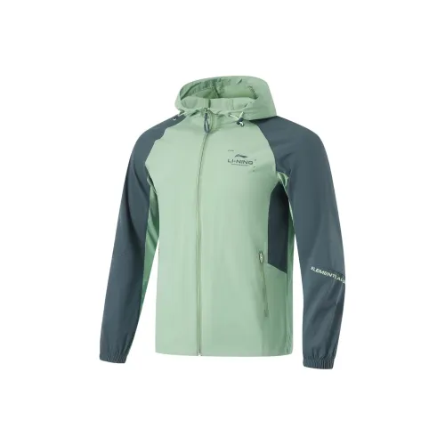 LiNing Fitness Series Trench Coat Men's Rippling Green/Snail Dark Cyan