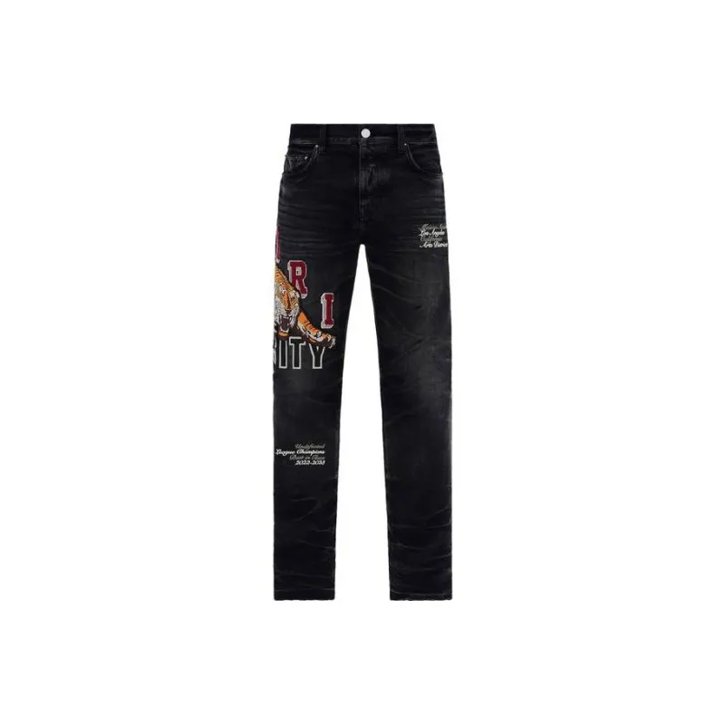 AMIRI Varsity Tiger Straight Jean-0