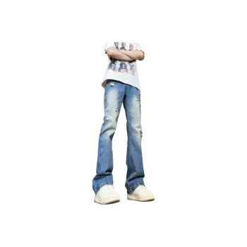 UPXIW Jeans Unisex Light Blue