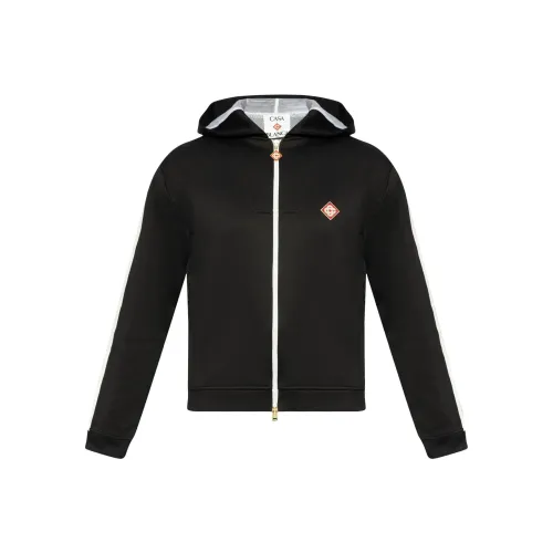 CASABLANCA Logo Patch Zipped Hoodie