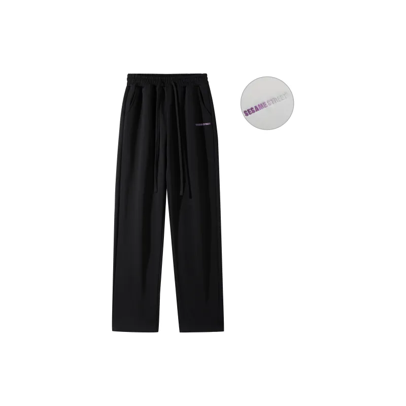 SESAME STREET Knitted Sports Pants Thickened And Fleece Lined Unisex-0