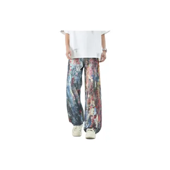 HOKLV Jeans Unisex Dark Blue