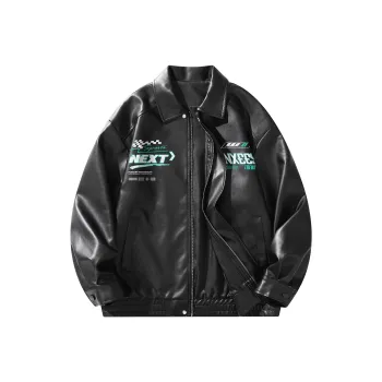 Qnxeey Leather Jackets Unisex