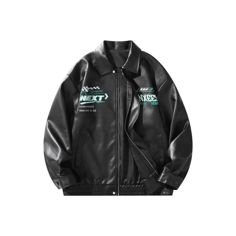Qnxeey Leather Jackets Unisex-0