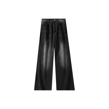Menglaini Jeans Unisex Black Gray Color