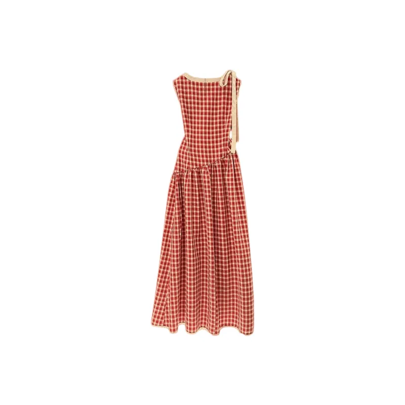 AURORA MUSE Sleeveless Dress Women's Red Plaid-1