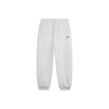 LINING Sports Fashion Collection Knitted Sweatpants Men Heather Gray Deep Antarctic Gray