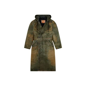 DIESEL SS24 Trench Coat Unisex Brown