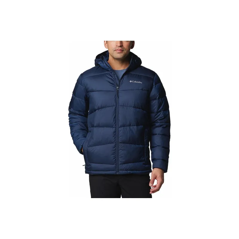 Columbia Columbia Mens Navy Blue Fivemile Butte II Hooded Jacket Jackets Coats Men's Marine Blue-0