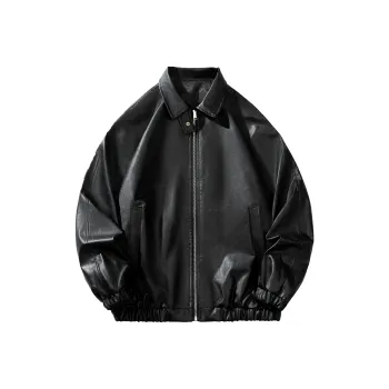 H.V.G.A Leather Jacket Unisex Black