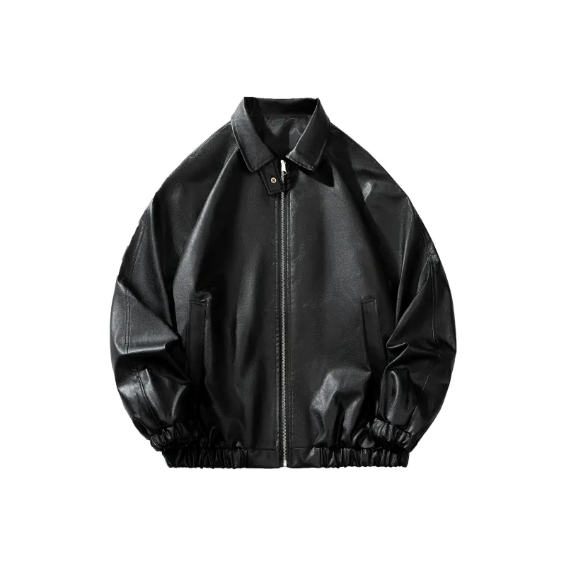 H.V.G.A Leather Jacket Unisex Black-0
