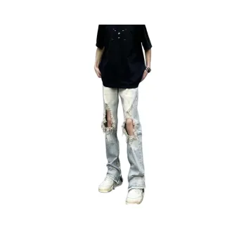 UPXIW Jeans Unisex Yellow Mud