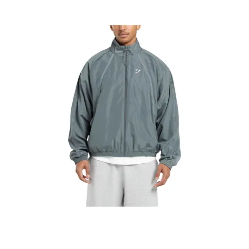 GYMSHARK PREMIUM LEGACY 1/4 ZIP Sweatshirt Mens Natural Sage Green