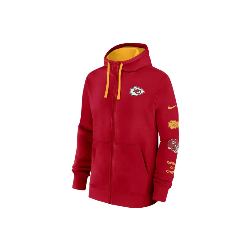 Nike Kansas City Chiefs Club Men's Nike Nfl Full Zip Hoodie-0