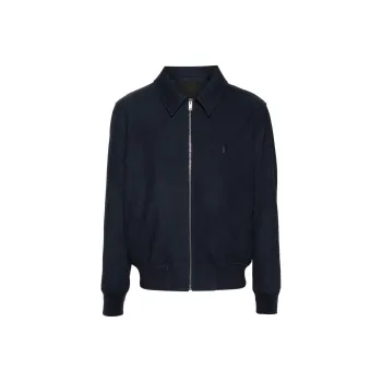 Givenchy 4G Plaque Zip Up Bomber Jacket
