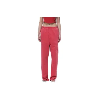 GREG ROSS Knitted Sports Pants Unisex Red