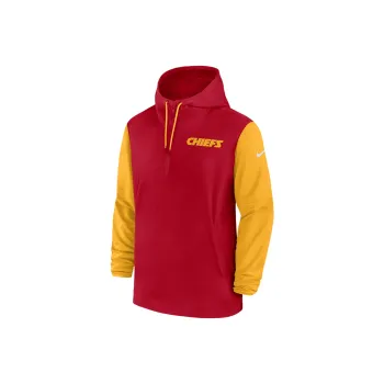 Nike Kansas City Chiefs Sideline Pre Game Player Men's Nike Nfl 1/2 Zip Hooded Jacket