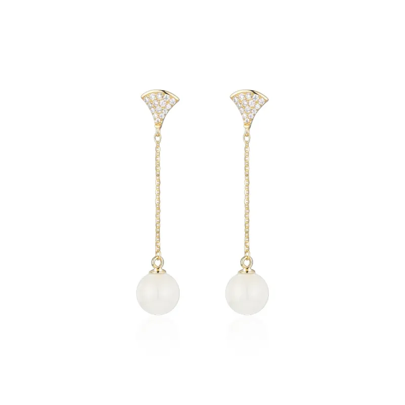 Yarondi Earrings Pale Greenish White Jade Women's-0