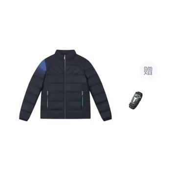 FILA FUSION FILA FUSIO X TEAM WANG Co-branded Edition Down Jacket Men's Jet Black Comes With Survival Bracelet