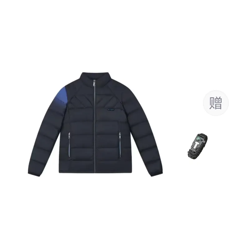 FILA FUSION FILA FUSIO X TEAM WANG Co-branded Edition Down Jacket Men's Jet Black Comes With Survival Bracelet-0