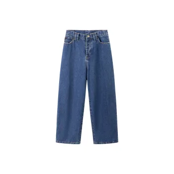 NewJnxs Jeans Unisex Washable Dark Blue