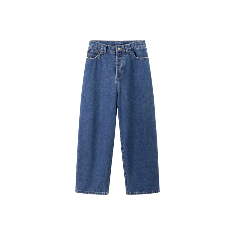NewJnxs Jeans Unisex Washed Dark Blue-0