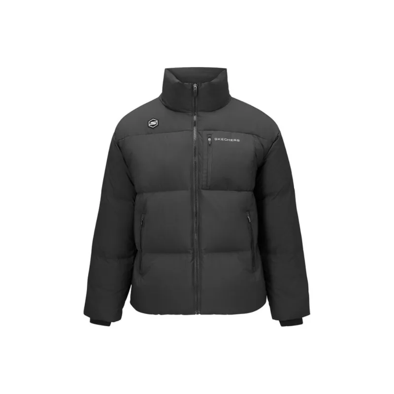 Skechers Comfort Sports Series Down Jacket Men's Carbon Black-0