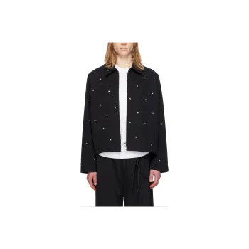 SONG FOR THE MUTE Metal Bead Crop Patch Pocket Jacket