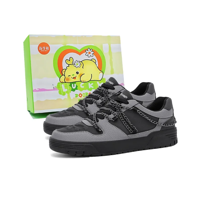 Budding Bear Anti Slip Wear Resistant Low Top Skateboard Shoes Men's Box-3
