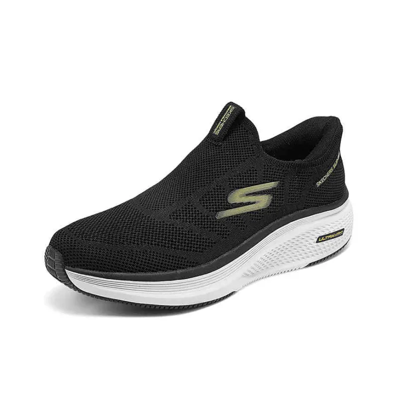 Skechers Slip ins Anti Slip Wear Resistant Low Top Casual Shoes Men's Black Gold-2