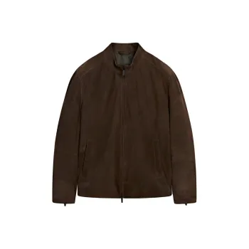Massimo Dutti Leather Jacket Men's Light Yellow