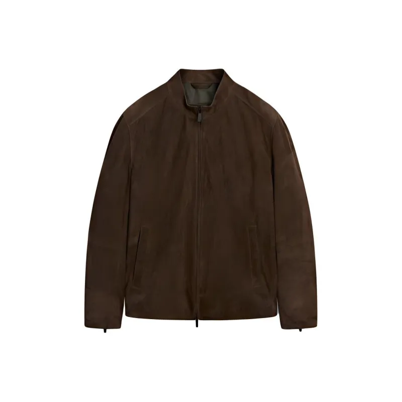 Massimo Dutti Leather Jacket Men's Light Yellow-0