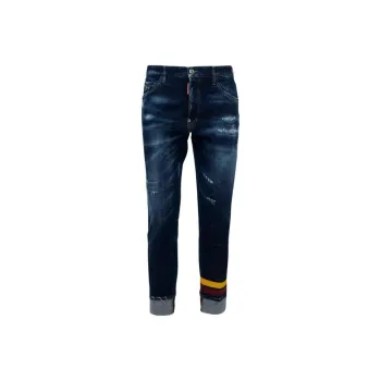 DSQUARED 2 Stripe Detail Distressed Jeans