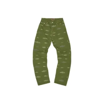 Corteiz Alcatraz Pattern Denim Jeans