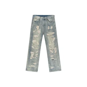 XINYINSU Jeans Unisex Yellow Mud
