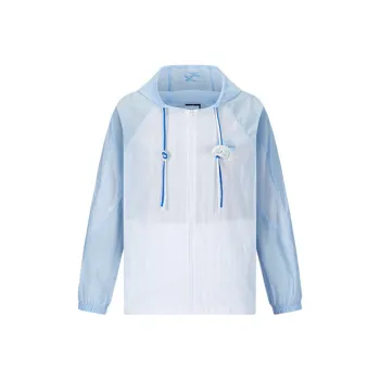 XTEP x SANLIOULIANMING Trench Coat Unisex Pearl White/Clearwater Blue