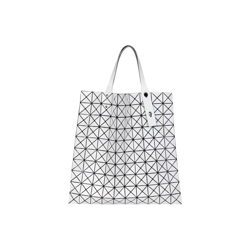 ISSEY MIYAKE Prism Polyvinyl Chloride Resin Tote Bag, Shopping Bag, Shoulder Bag, Handbag Women's Light Gray-2