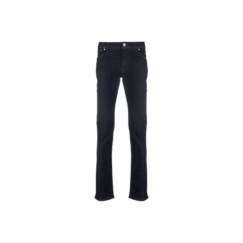 Corneliani Logo appliqué Straight leg Jeans-0