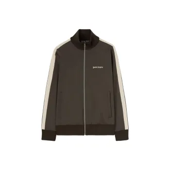 PALM ANGELS Logo Embroidered Zipped Sweatshirt