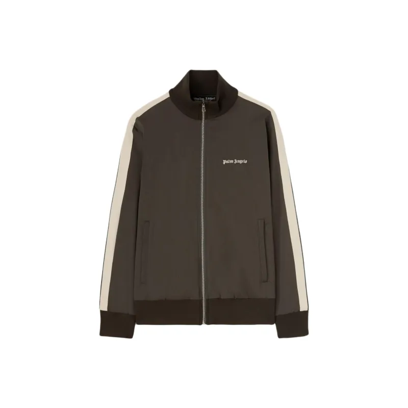 PALM ANGELS Logo Embroidered Zipped Sweatshirt-0