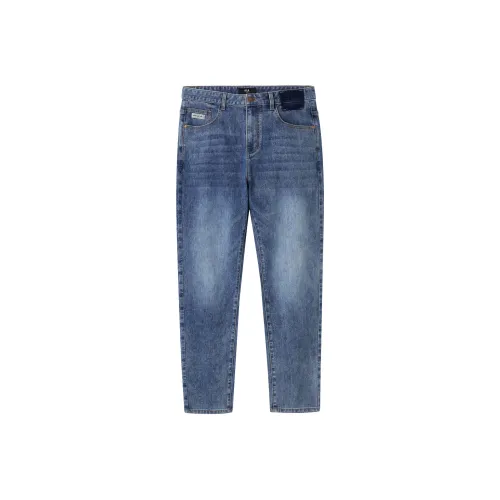 HLA Jeans Men Blue Gray Denim Gradient Medium 19